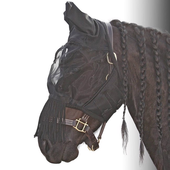 Harry\'s Horse Vliegenmasker met franjes