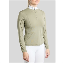 Montar MoZida REFINED Wedstrijdblouse Lasercut Gun Metal Kristallen