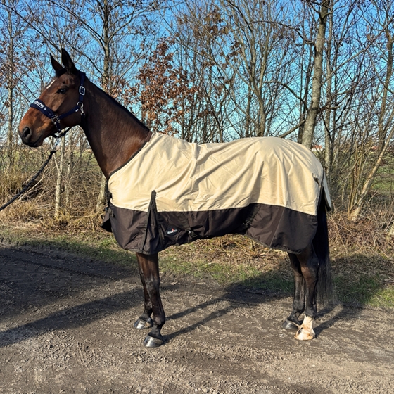 RK regendeken met fleecevoering Beige/Brown